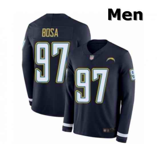 Men Los Angeles Chargers 97 Joey Bosa Limited Navy Blue Therma Long Sleeve Football Jersey